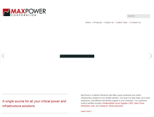 Tablet Screenshot of maxpowercorp.com
